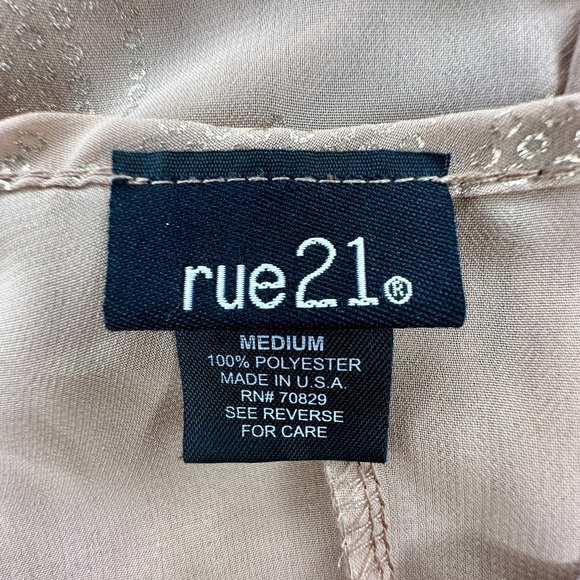 Rue 21 Champagne Rose Gold Batwing Blouse Top Shirt - Medium - Picture 5 of 6